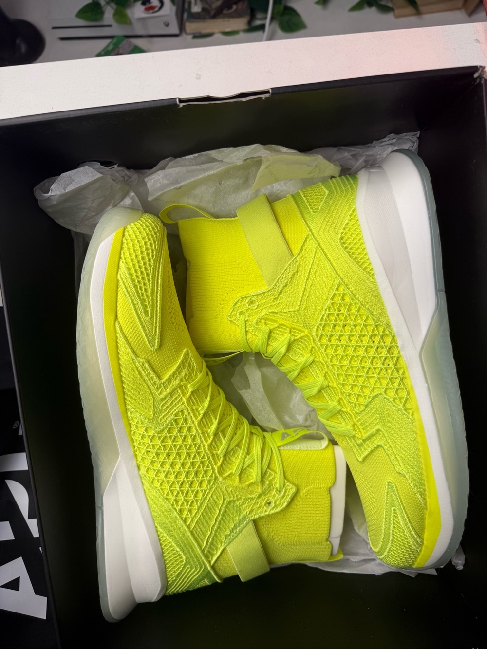 APL Concept X 10.5 Men’s Neon High-Top Knit Sneakers
